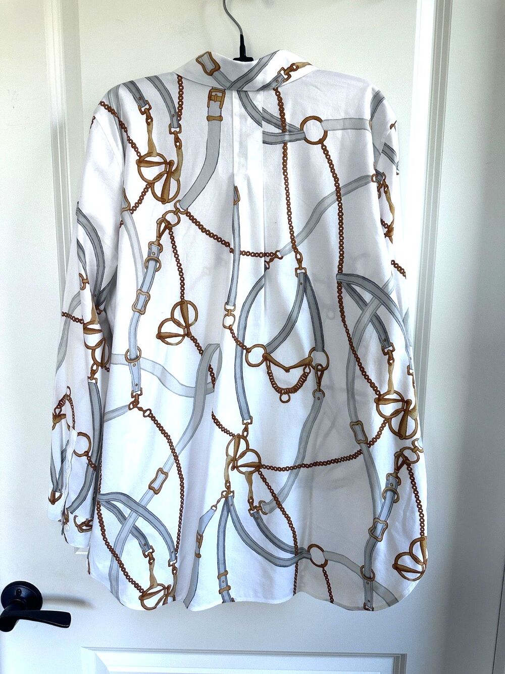 Chico's No-Iron Equestrian-Inspired Pattern Tunic Chico’s 2 (Large / US 12) - Picture 2 of 7